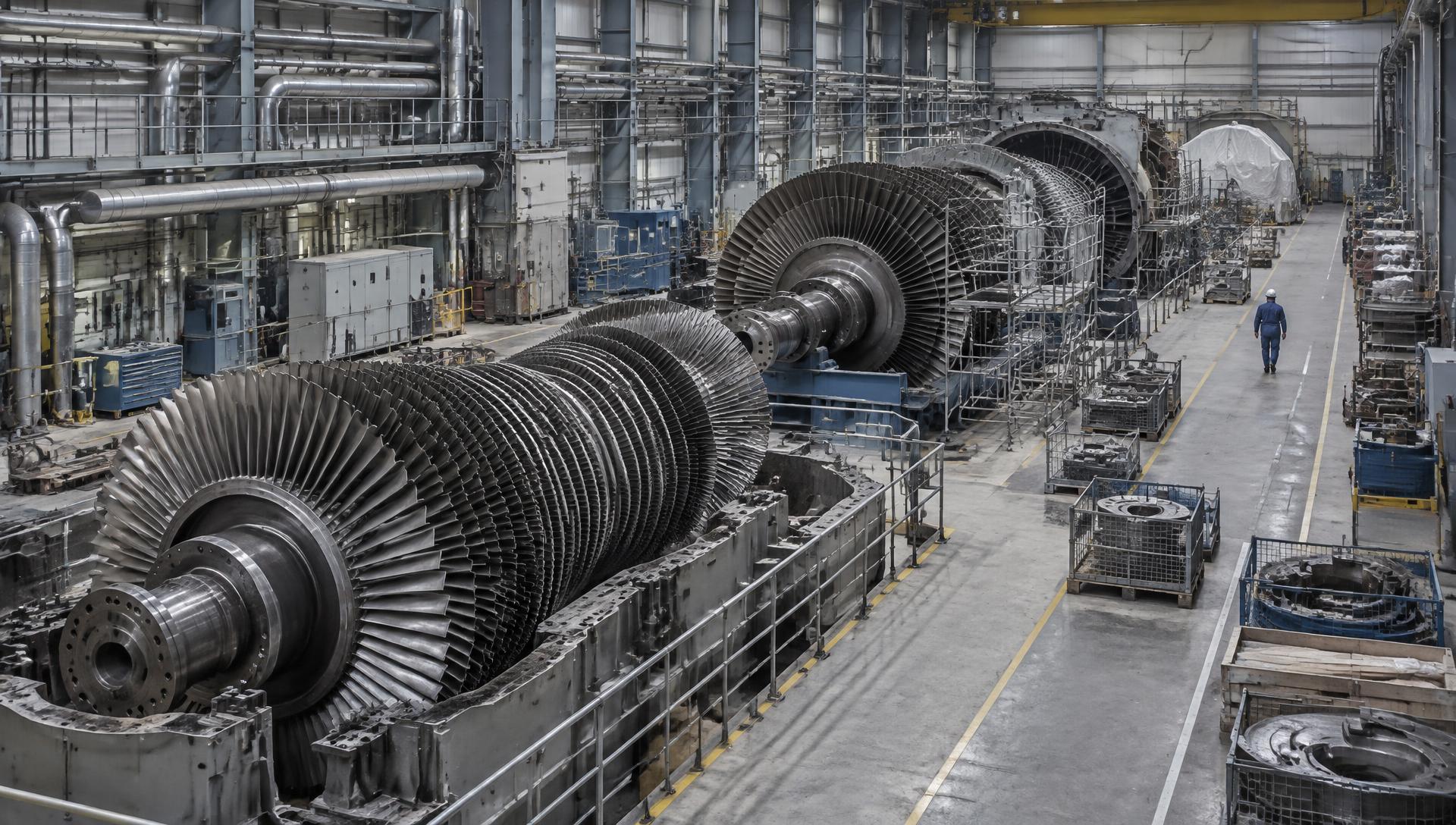 Controlled work inside a nuclear turbine hall